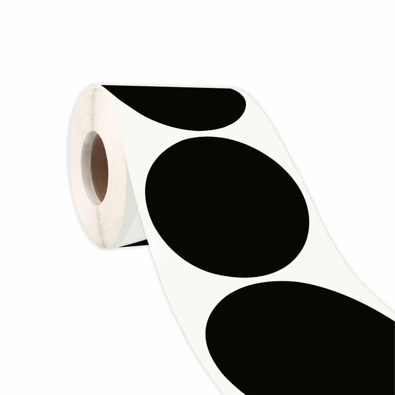 PARLAIM 3 Inch Round Permanent Adhesive Color Cod Dot Stickers 500 per Dispenser Box Roll dots Label Inventory Circle Stickers (Black) - Image 2